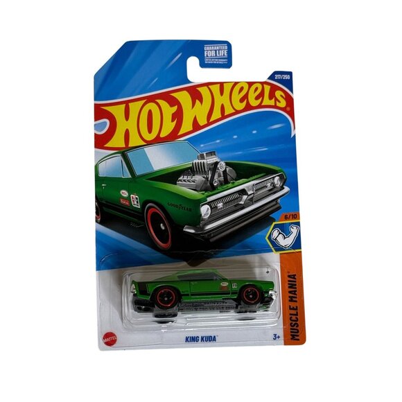 Hot Wheels 2024 King Kuda Green Muscle Mania 6/10 Diecast Car New on Card - Picture 1 of 5